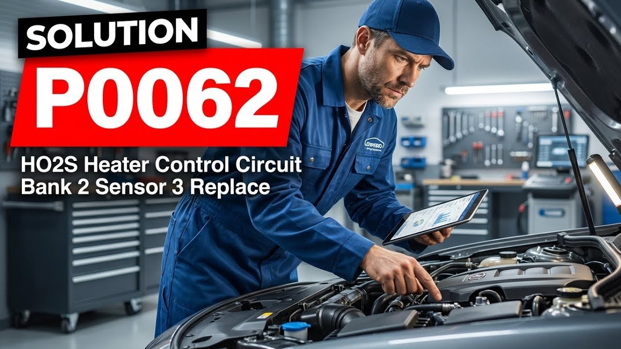 HOW TO FIX P0062 OBD II ERROR CODE HO2S Heater Control Circuit Bank 2 Sensor 3 Replace