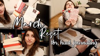 march tbr, london book haul, and journal with me // MARCH RESET