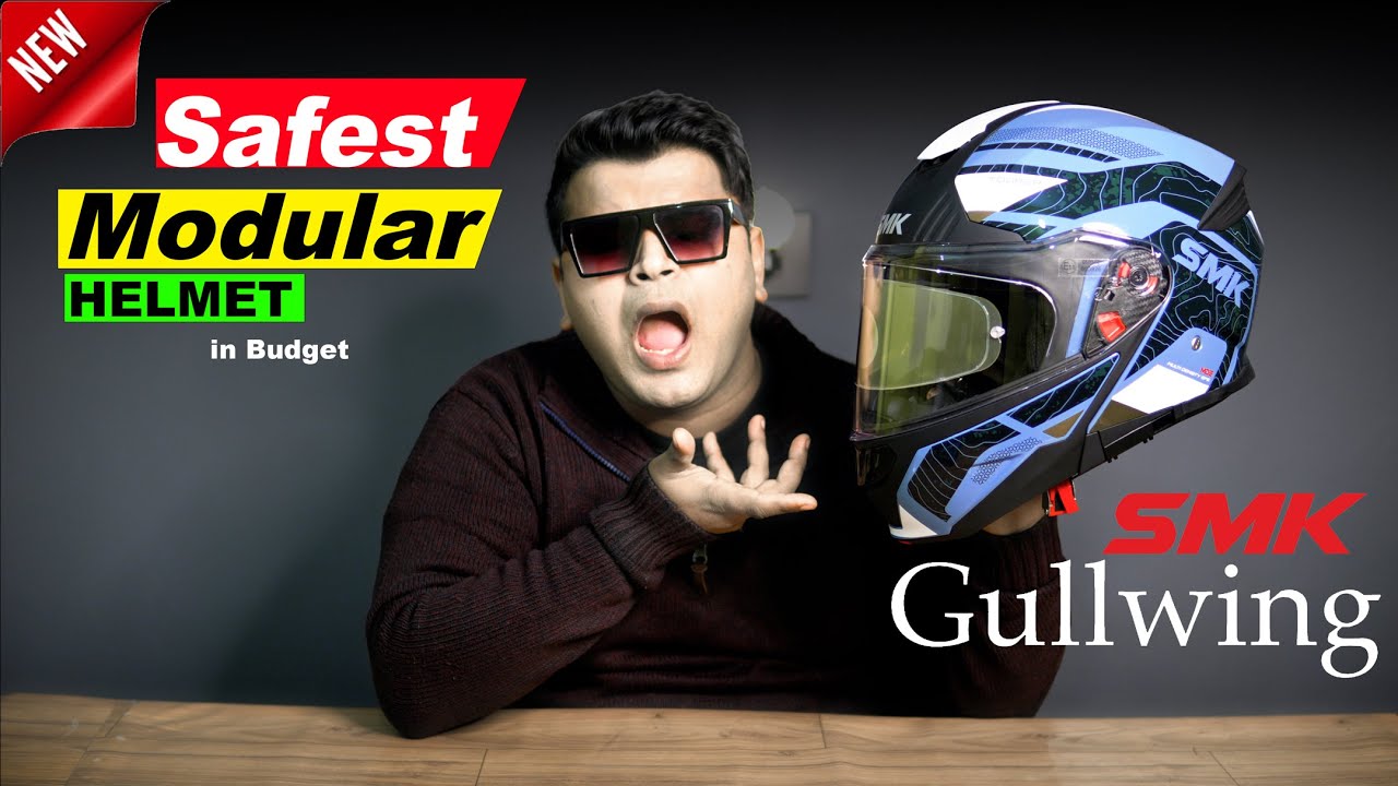 Safest Modular Helmet in Budget😍New SMK Gulwing | ECE 22.06 | Best Modular Flip Up Helmet in 6000