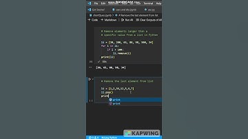 Delete Last Element from List #python