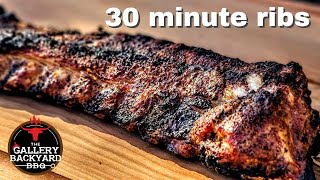 How to Cook Hot and Fast Ribs on the Grill | Masterbuilt Gravity 1050 | 30 minutes AMAZING