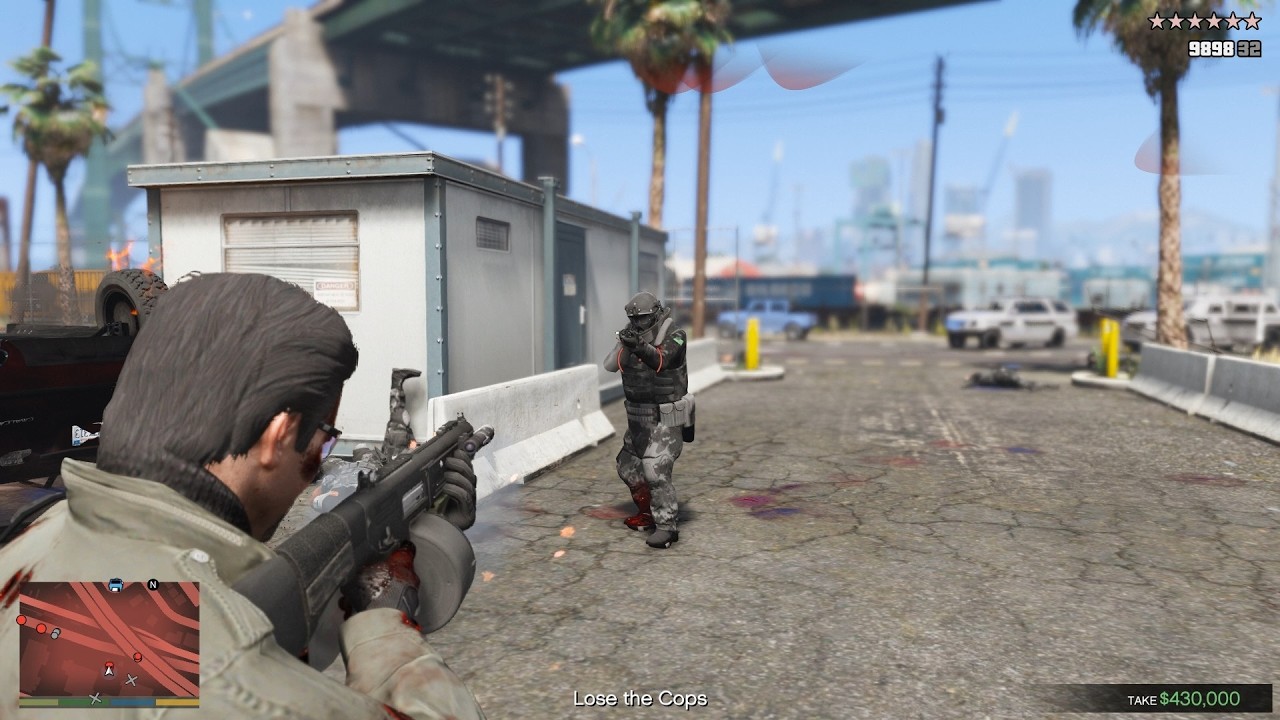 GTA V The Crane Heist + 10 Star Escape [R.D.E. 4.1.3]