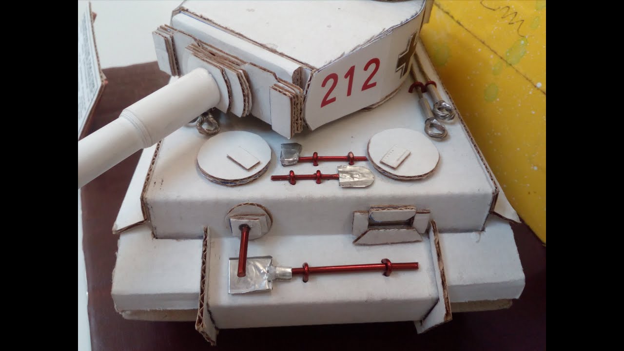 HOW MAKE paper model tank PZKPFW VI TIGER part 2/2 (tower, gun,mantlet