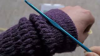 fish skin Tunisian Crochet Stitch #Crochet #pattern #justforfun #beautiful #easy #tutorial