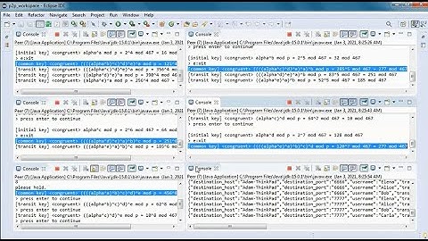 Multi-party Diffie-Hellman Key Exchange + Peer-to-peer + JAVA (public version)