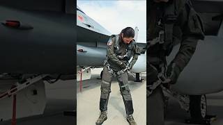 Female F-15 Pilot In Action Mode