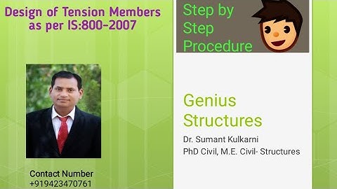 Design Steps of Tension Members as per IS:800-2007