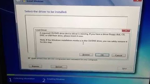 Windows 7 Installation CD or DVD drivers not found Error Bug Fix