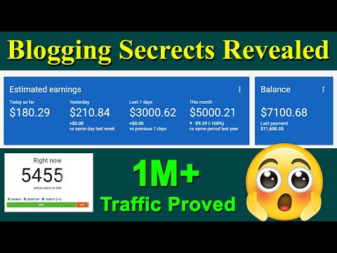 Blogging Secrets Revealed | Unlimited Traffic, 500$+ from secret blogging |