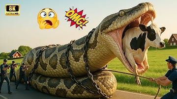 Epic Struggle for Survival: Cow vs Deadly Giant Python Rescue 🌍🐄🐍