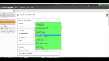 How to create a cPanel account within WHM