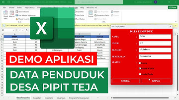 Demo Aplikasi Data Penduduk Desa Pipiteja Menggunakan VBA Excel