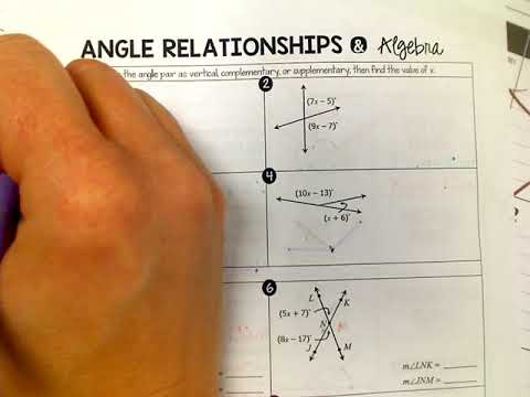 Angle Relationships & Algebra