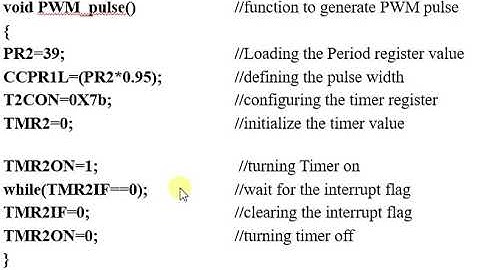 PIC Microcontroller - PWM program