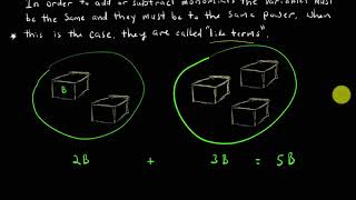 Edmin  mcr unit 2 adding and subtracting monomials