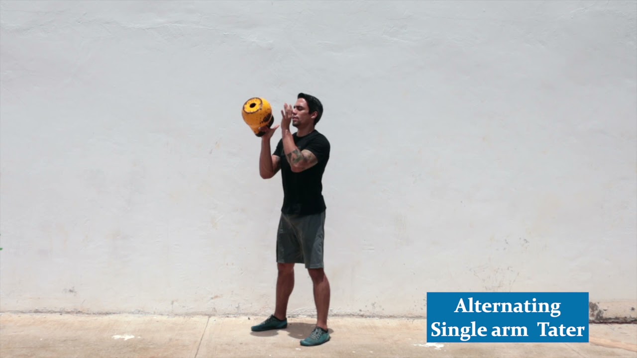 Kettlebell Tater simple alternado / Single arm alternating Kettlebell