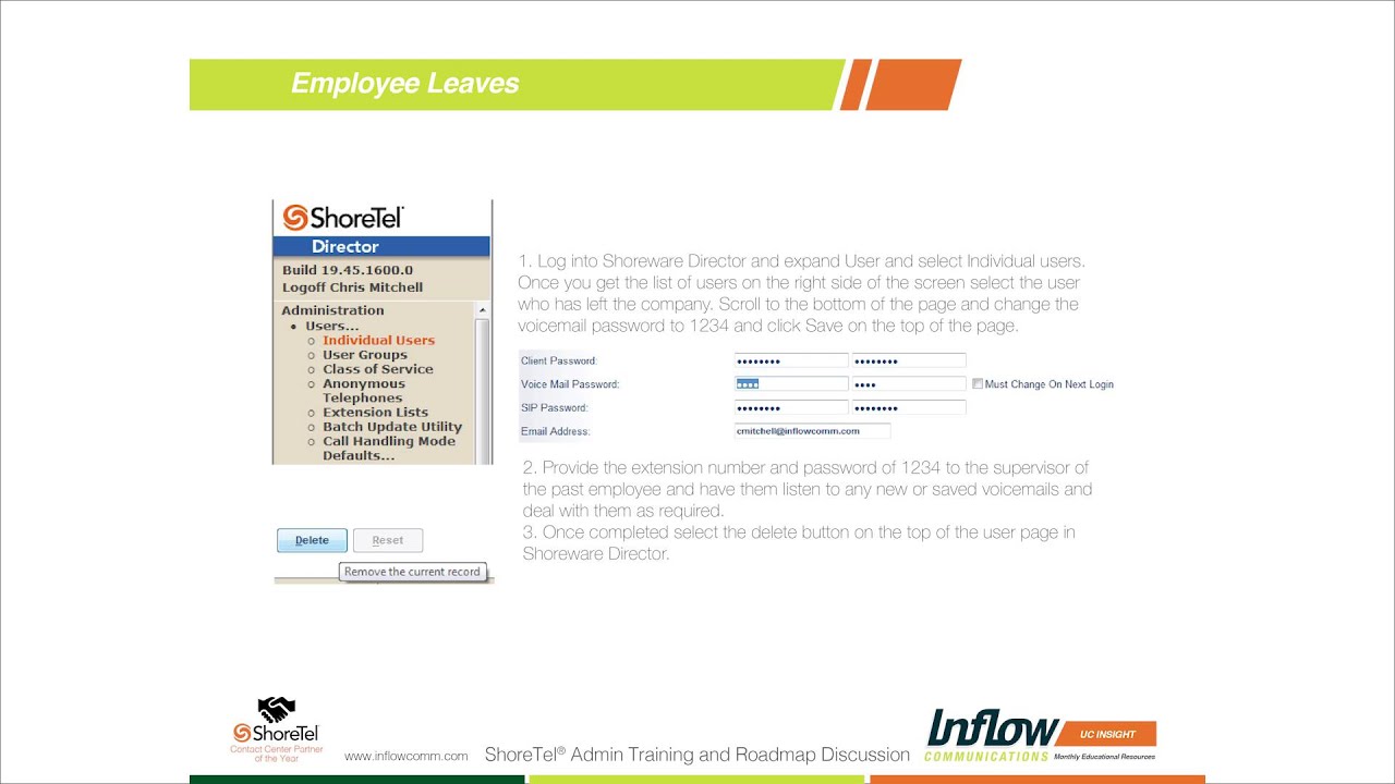 How to remove users in shoretel youtube