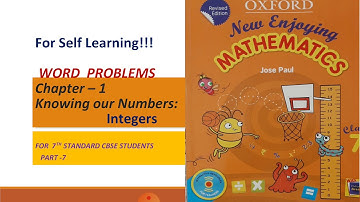 Word Problems,  Exercise 1D -Chapter1:Knowing our Numbers - Integers/ Class 7 Maths - Oxford