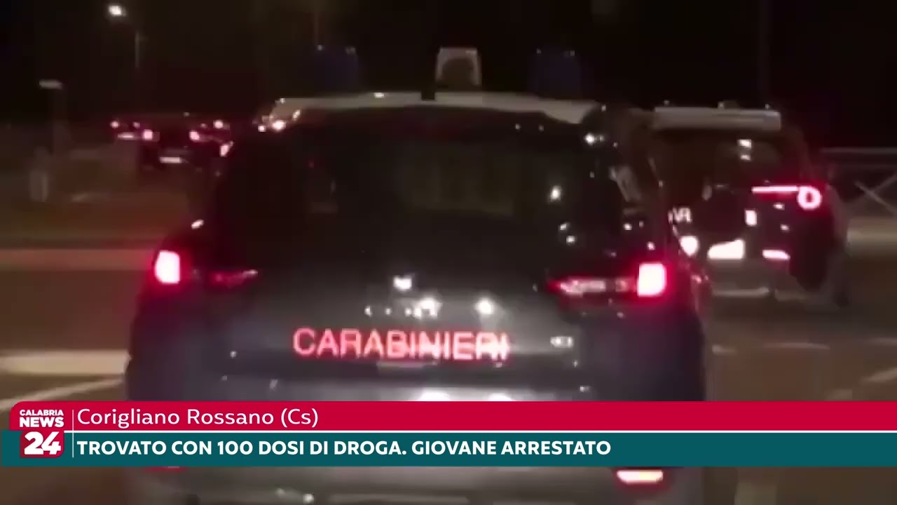 Corigliano Rossano (Cs): Trovato con 100 grammi di droga. Giovane arrestato