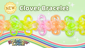NEW Clover Rainbow Loom Bracelet Tutorial by Angelynn (TutorialsByA™) - Intermediate Level Design
