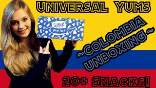 SEPTEMBER 2020 UNIVERSAL YUMS UNBOXING: Reaction \& Taste Test to the Super Yum Box for Colombia