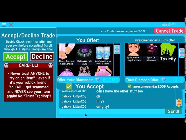 I Almost Got Scammed In Royale High Roblox Youtube - galaxy o o roblox