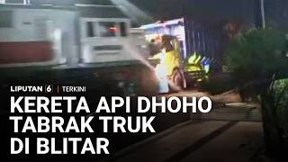 Brak Kereta Api Dhoho Tabrak Truk Yang Nekat Terobos Palang Pintu Liputan 6