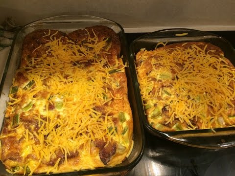 Bacon, Egg, and Cheese Oven Bake | Large Family Cooking Vlog!