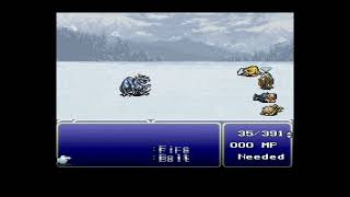 Final Fantasy VI - Defeating the Ice Dragon - Square Playstation PSX PS1S