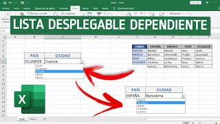 Como hacer LISTA DESPLEGABLE en Excel con VALORES ASOCIADOS