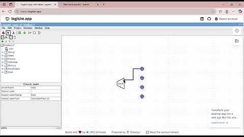 A 2 to 4 Decoder, Logisim