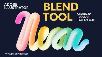 How To Create a 3D BLEND TOOL Text Effect in Illustrator
