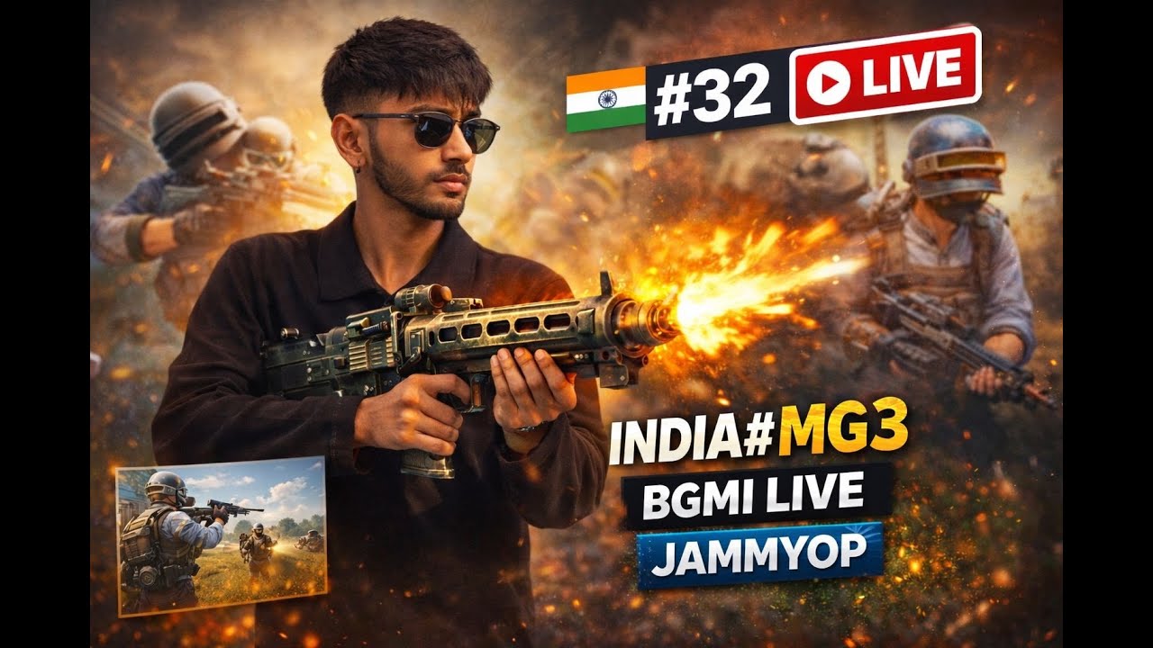 Jammyop is Live | No mercy | how india 32 mg3 player plays| Bgis grind mode on | BGMI