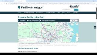 Print Search Results - FindTreatment.gov Tutorial