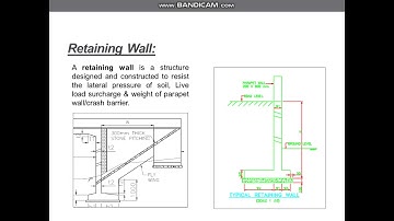 Different walls used in bridges and highways
