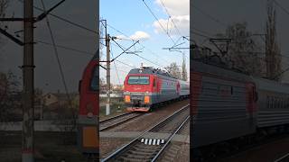 'Эксклюзив!' Электровоз ЭП1М-442 с новыми вагонами ТВЗ на покраску #trainspotting #ржд #railway #rzd
