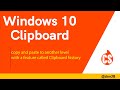 How to use windows 10 clipboard