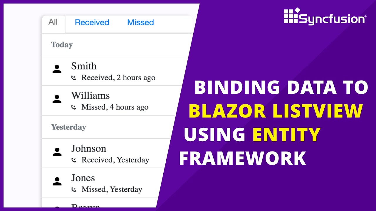 Binding Data to Blazor ListView Using Entity Framework