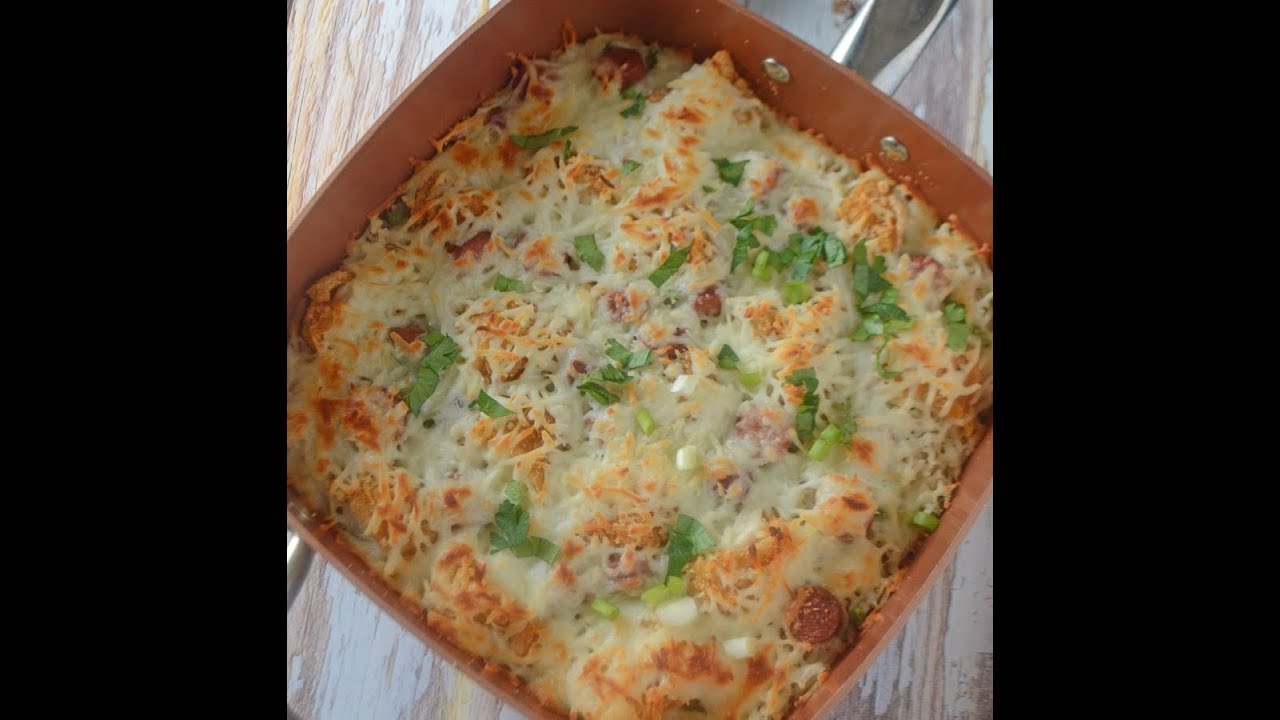 Cheesy Chicken Rice Casserole with HOT DOGS YouTube