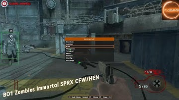 PS3 BO1 Zombies Immortal Private Mod Menu
