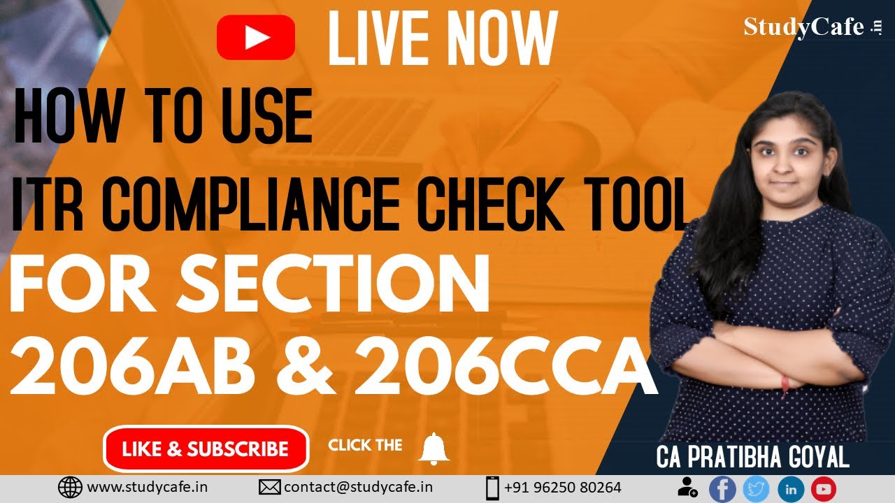 How To Use ITR Compliance Check Tool For Section 206AB 206CCA YouTube