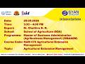 Agricultural Extension Management