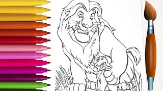 How To Color Simba And Mufasa | Coloring for kids and toddlers | Disney The Lion King How To Color Simba And Mufasa | Coloring for kids and toddlers | Disney The Lion King