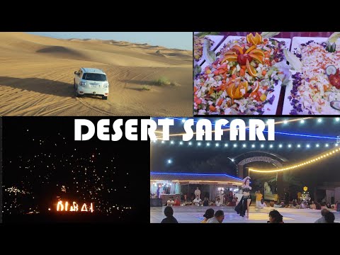 #DESERT SAFARI🏝️…#1 DUBAI TOUR…Belly dance, fire show🔥,barbeque dinner….