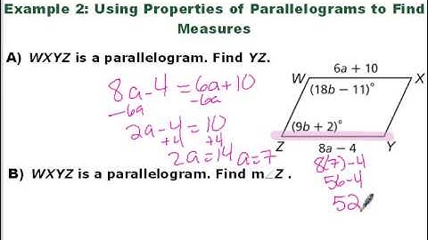 Geometry 6-2 Properties of Parallelograms