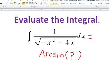 Integral of 1/sqrt(-x^2 - 4x)
