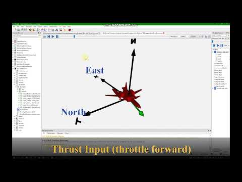 Aircraft dynamics attitude animation, Modelica (1)