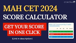 MAH CET 2024 Score Calculator | MAH MBA CET Score Calculator | MAH CET Answer Key Released by Cracku - MBA CAT Preparation 1,582 views 3 weeks ago 1 minute, 17 seconds