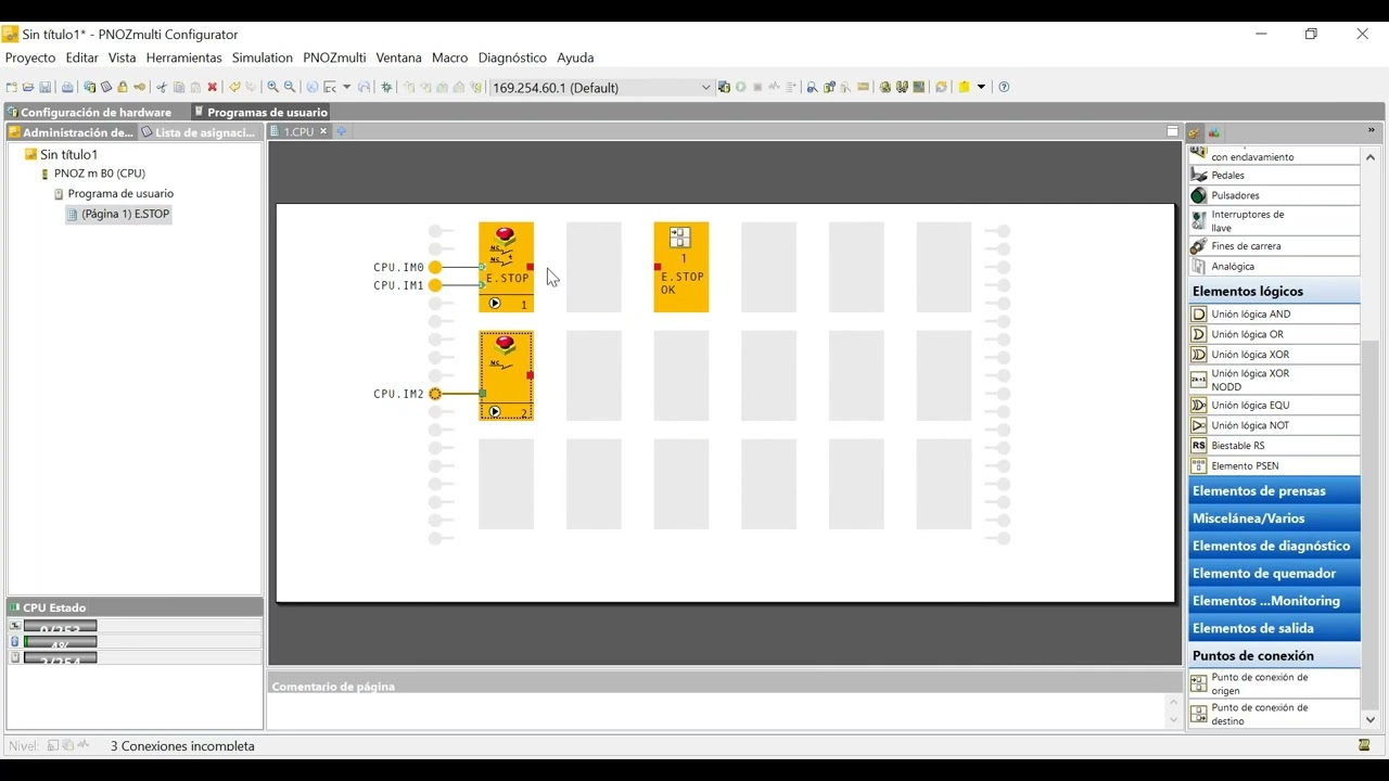 Programación básica de PNOZmulti