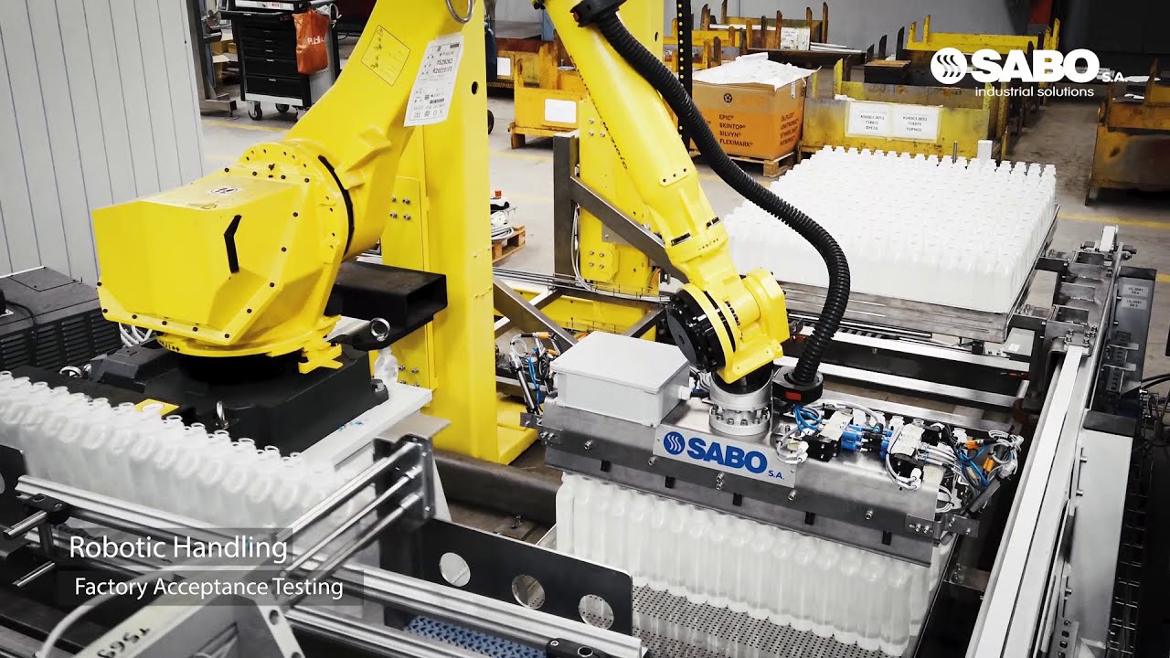 FAT of a new robotic line for the pharmaceutical industry